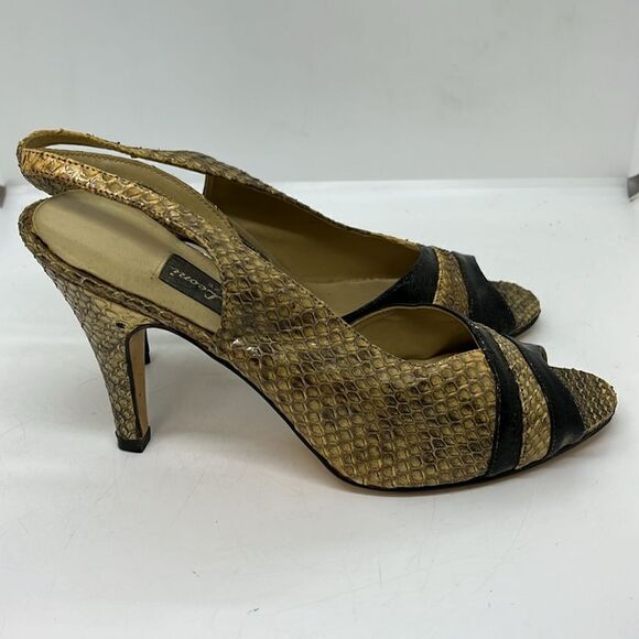 VINTAGE GIORGIO LEONI WOMENS SNAKESKIN PUMPS FTL-08-366 - Picture 7 of 9
